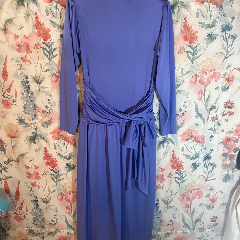 Vintage Elegant Blue Women's Dress